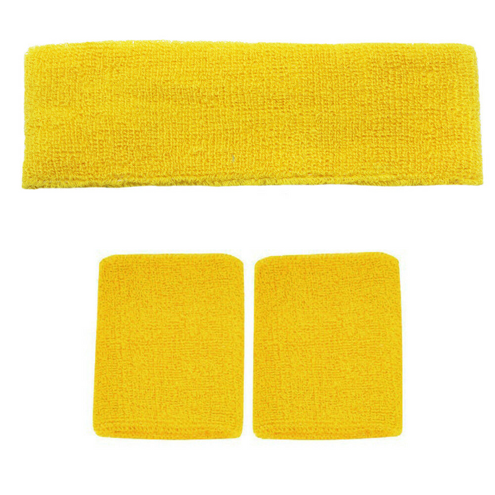 Sports Sweat Band Wristband & Headband Set