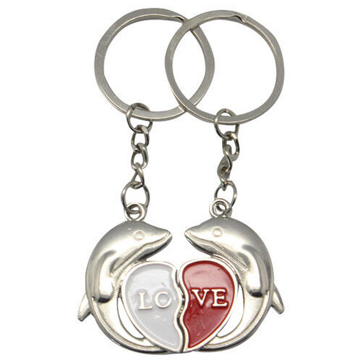 Magnetic Dolphin Love Keyring