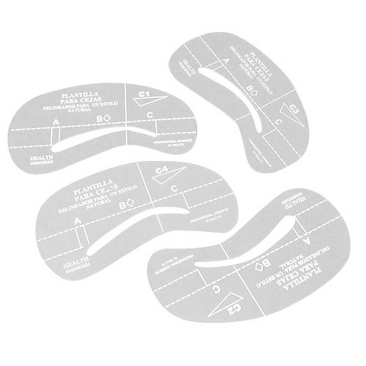 4 Eye Brow Grooming Template Stencils
