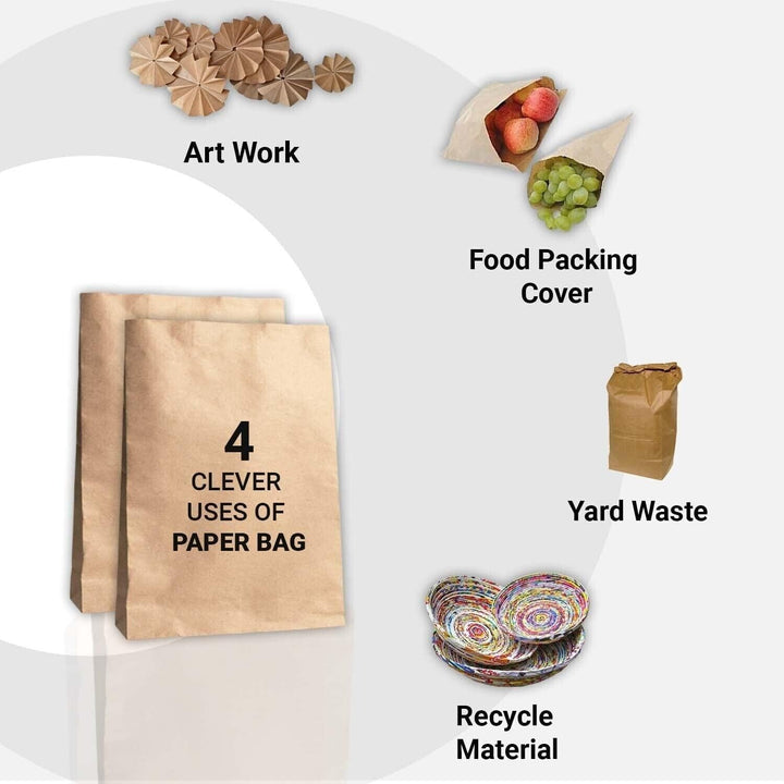 60 Brown Paper 27cms Craft Bags