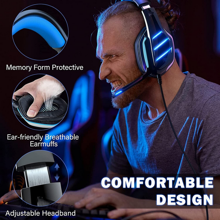 Beexcellent Blue & Black Gaming Headset