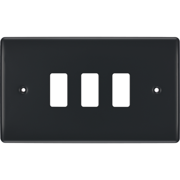 BG Electrical Triple Light Switch Plate Only