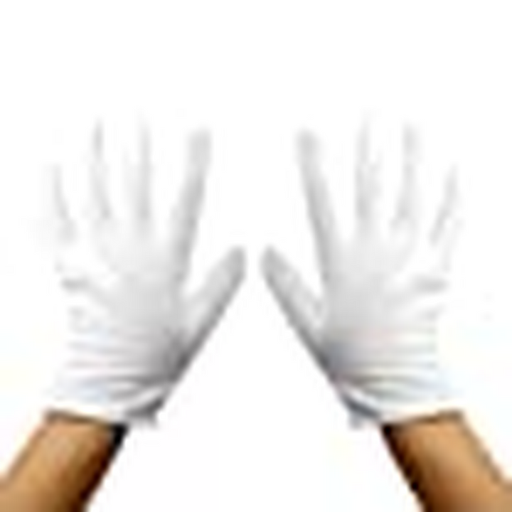 4 White Cotton Gloves