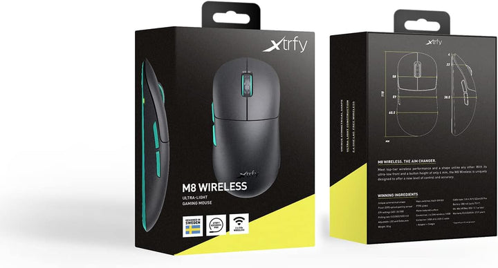 Cherry Black XTRFY M8 Wireless Computer Mouse
