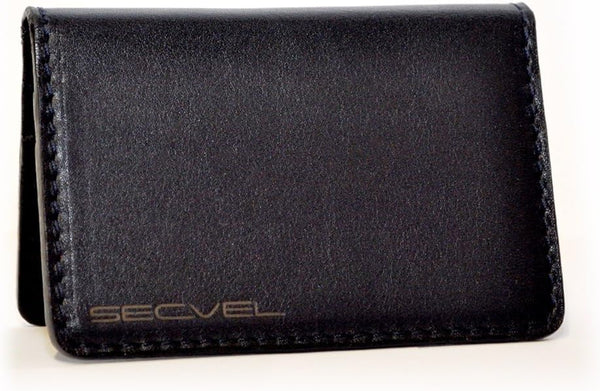 Black Leather Secvel 4 Card RFID Safety Case