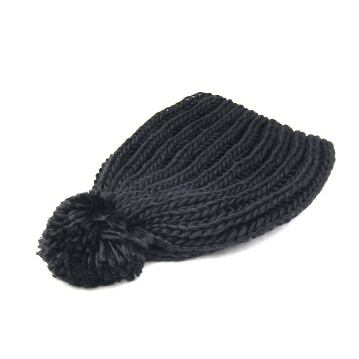 Oversized Knitted Beanie Bobble Hat