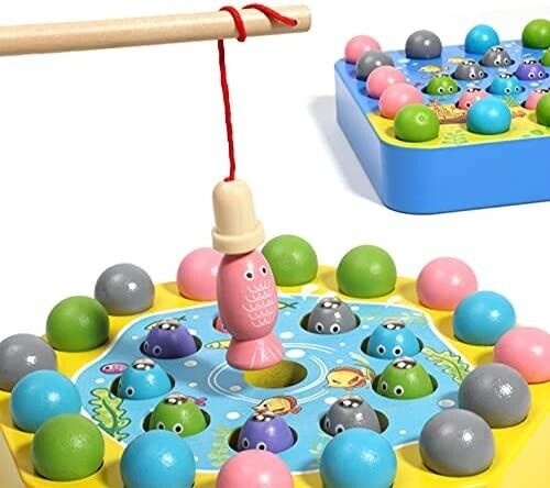 Kids Wooden Fishing Toy Game