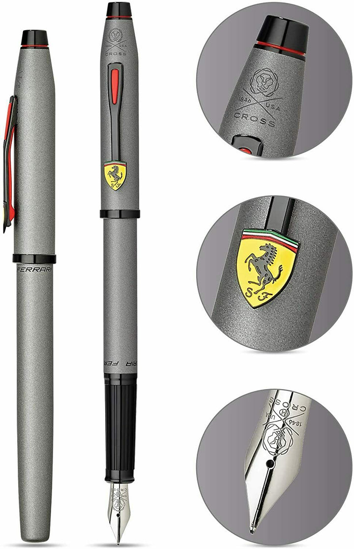 Cross Ferrari Titanium Grey Fine Fountain Pen