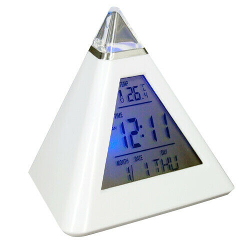 7 Colour LED Pyramid Clock