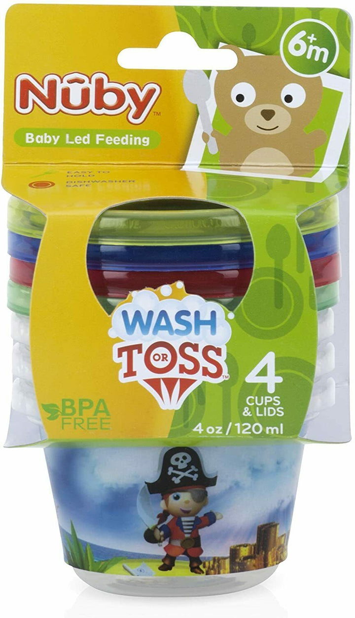 4 Nuby Feeding Bowls & Lids