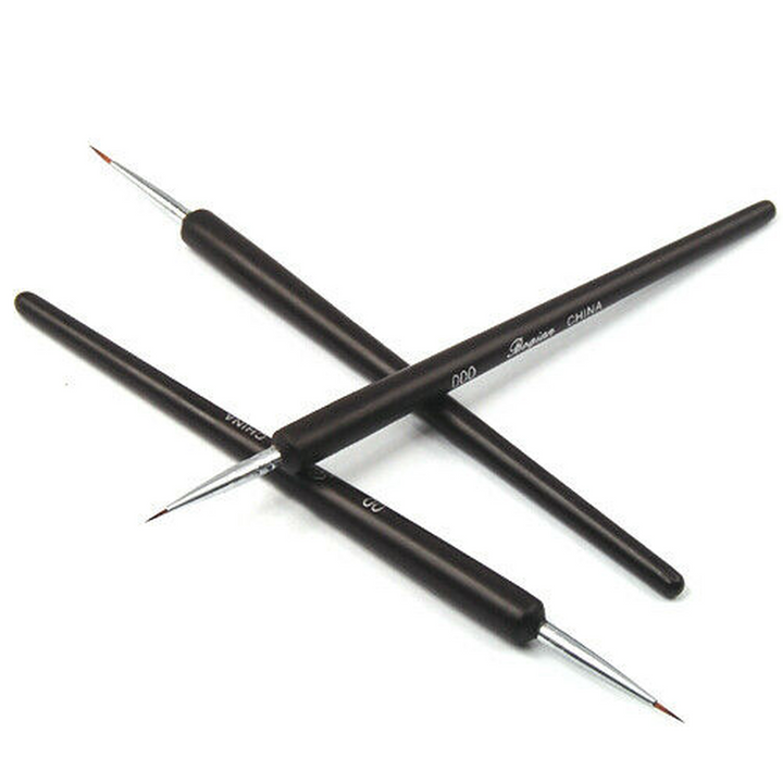 3 Small Acrylic Nail Art Brushes