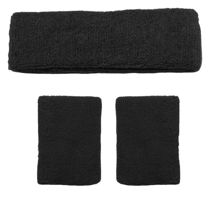 Sports Sweat Band Wristband & Headband Set