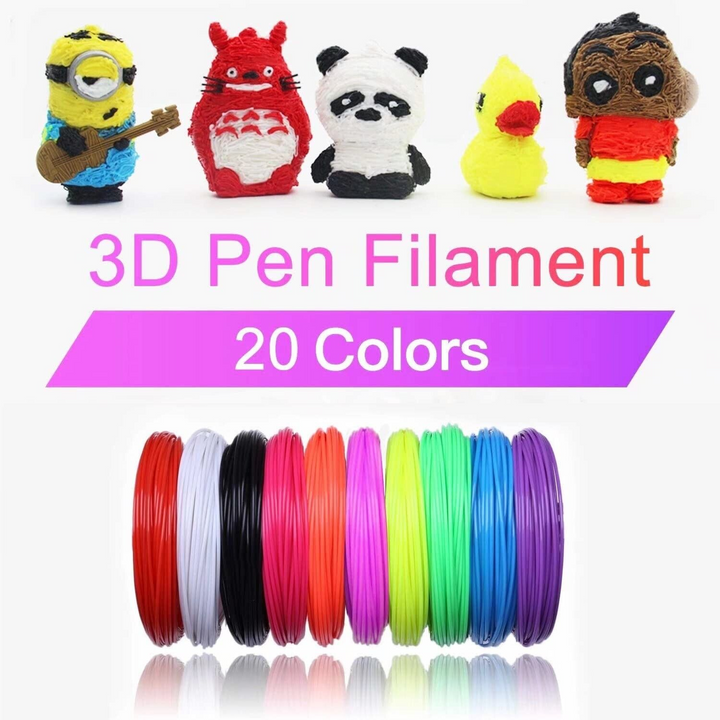 20 Pack Coloured 3D Pen Refill Strips