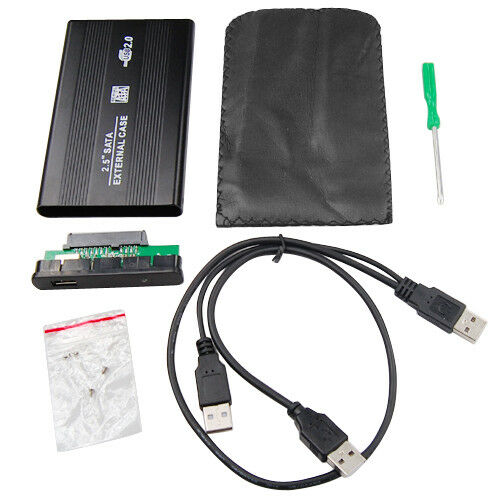 Black Metal 2.5" Sata External Disk Case