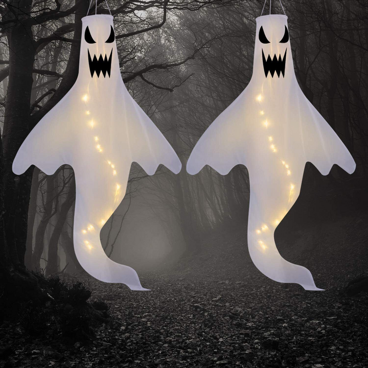 2 LED Ghost Lanterns