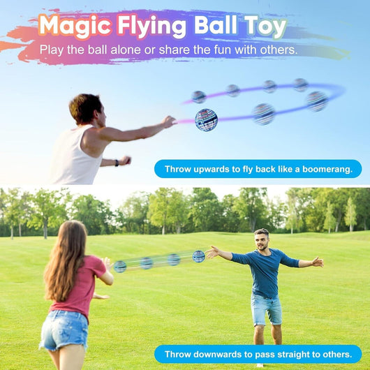 Blue LED Spinning Flying UFO Orb Ball