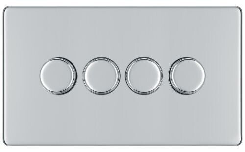 BG Electrical Chrome Quadruple Dimmer Switch