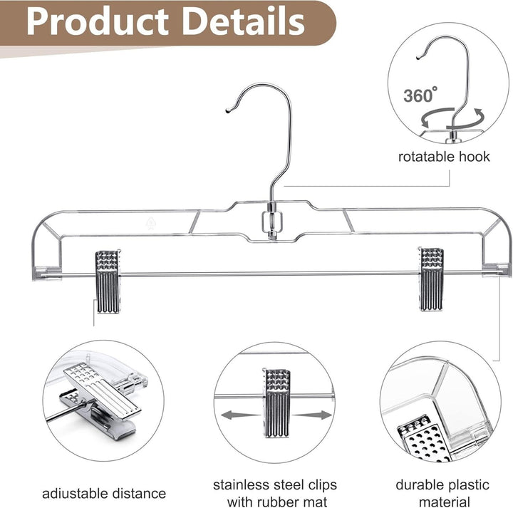 24 Pack Plastic Hangers