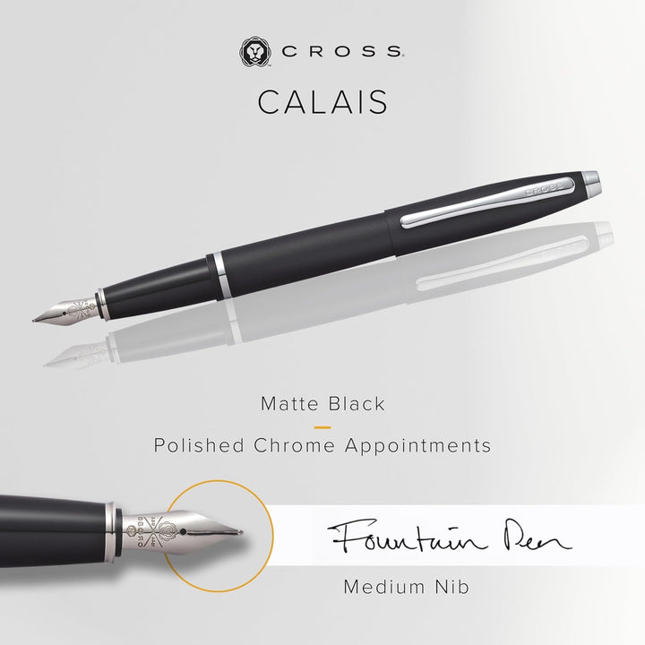 Cross Calais Matte Black Medium Nib Fountain Pen