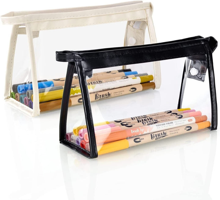 2 Clear Pencil Cases