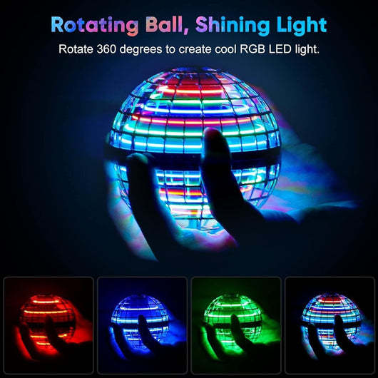 Blue LED Spinning Flying UFO Orb Ball