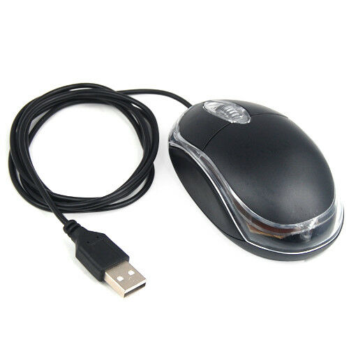 Black USB Wired Mouse