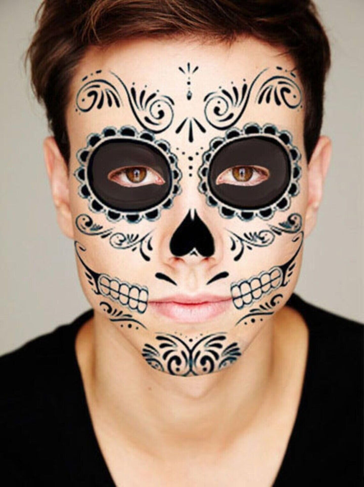 Day Of Dead Face Tattoo