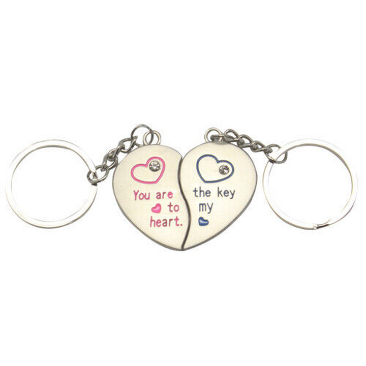 Split Heart Love Keyring