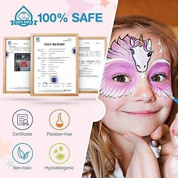 Face Paint, Stencils, Brushes & Sponges Kit