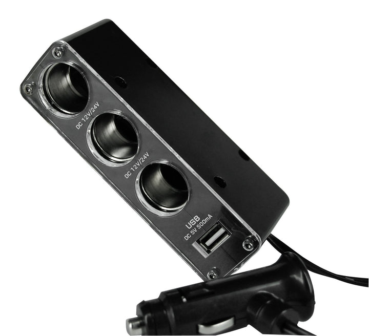 12V Car Cigarette 3 Way Extension