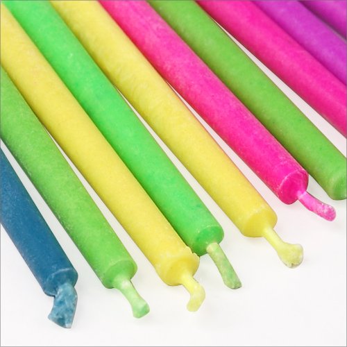12 Coloured Flame Angel Candles