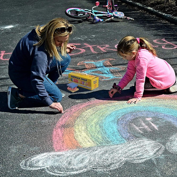 48 Piece Chunky Coloured Sidewalk Chalks