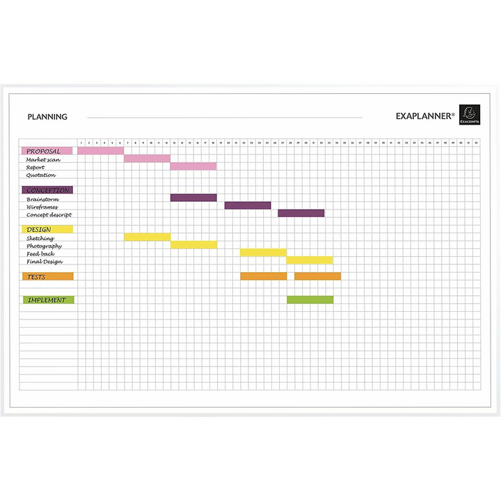 Exaplanner Project Management Magnetic Wall Planner | Seller Vision