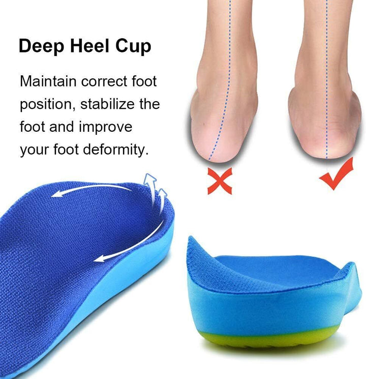 Blue Kids Orthotic Arch Support Shoe Insole