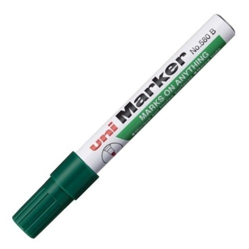 12 Uni-Ball Green Permanent Chisel Tip Marker Pens