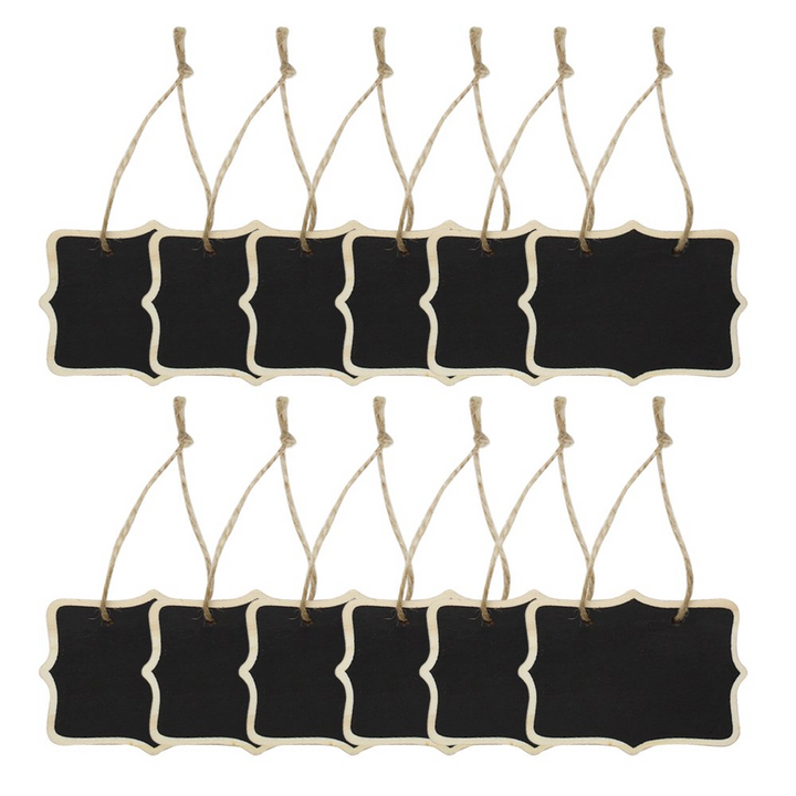 12 Mini Rectangle Chalkboard Signs