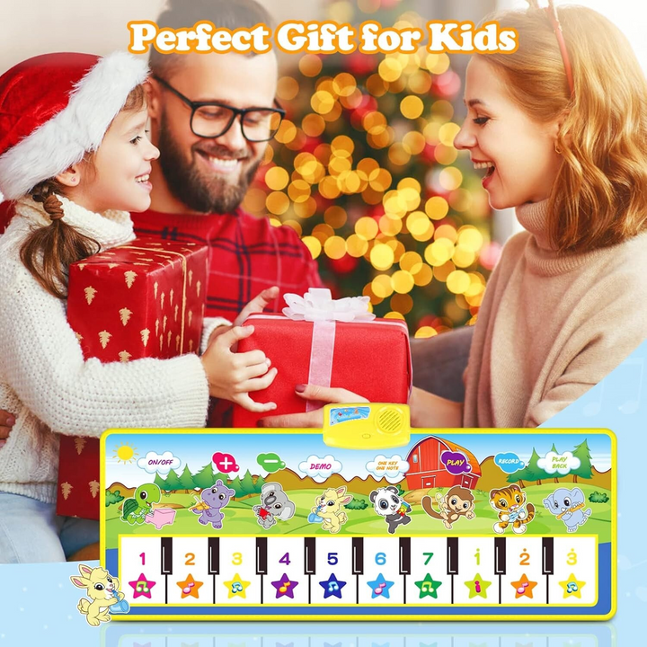 Giant Piano Play Mat Animal & Numbers