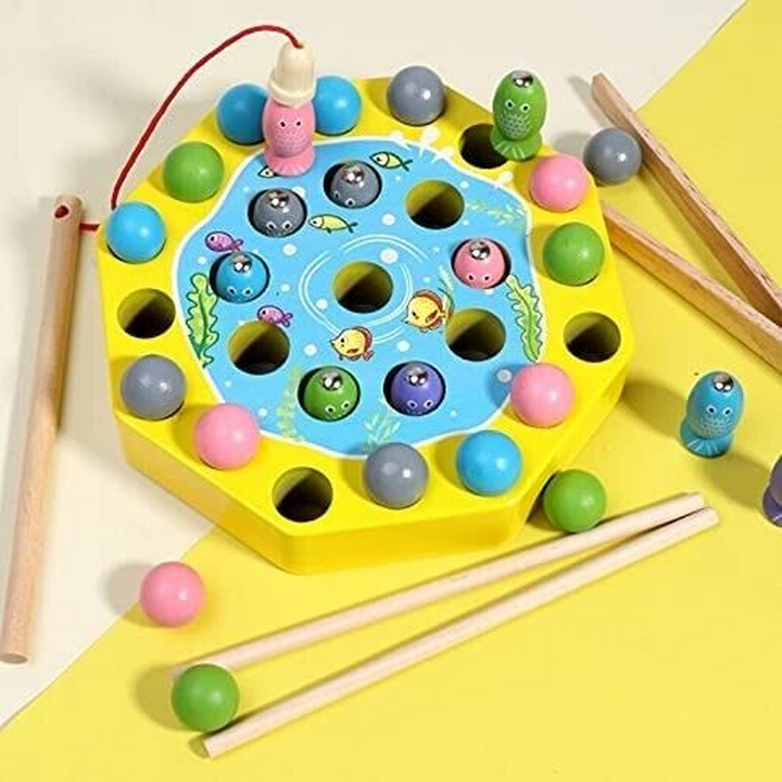 Kids Wooden Fishing Toy Game