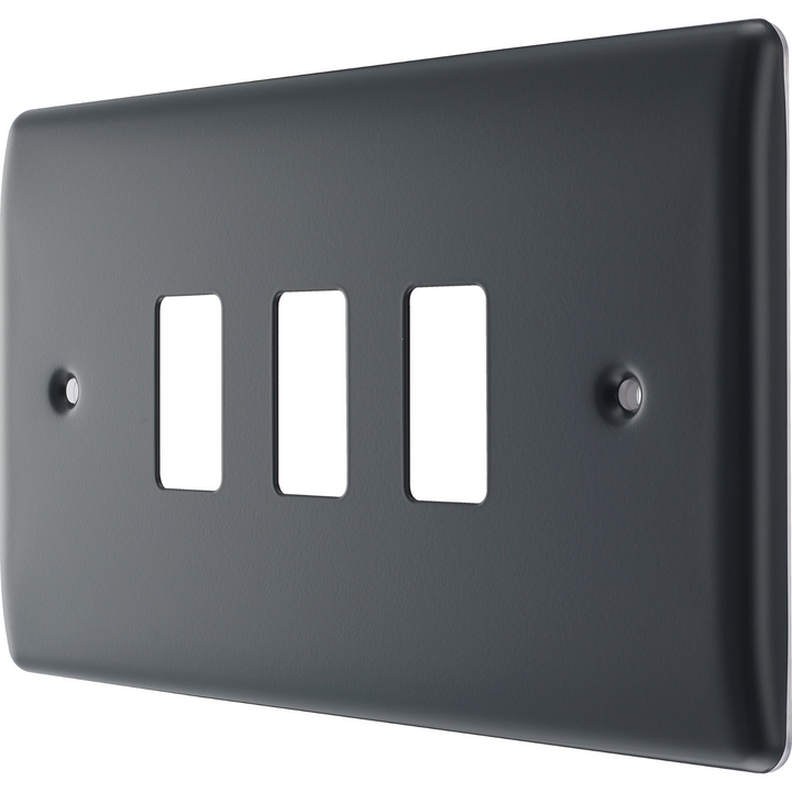 BG Electrical Triple Light Switch Plate Only
