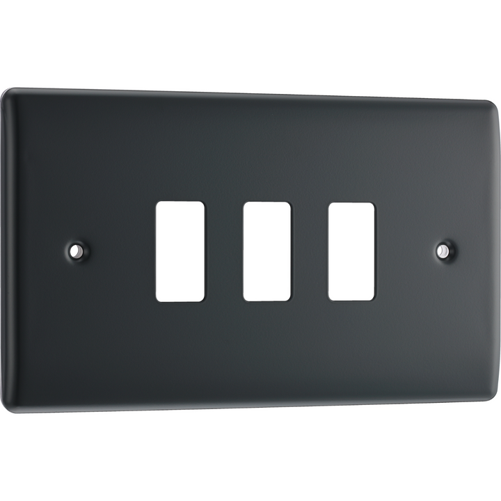 BG Electrical Triple Light Switch Plate Only