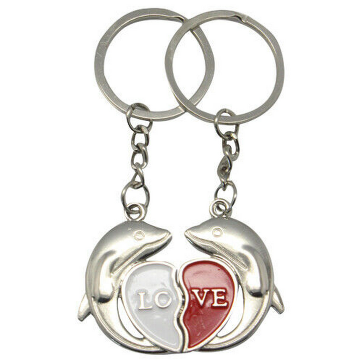 Magnetic Dolphin Love Keyring