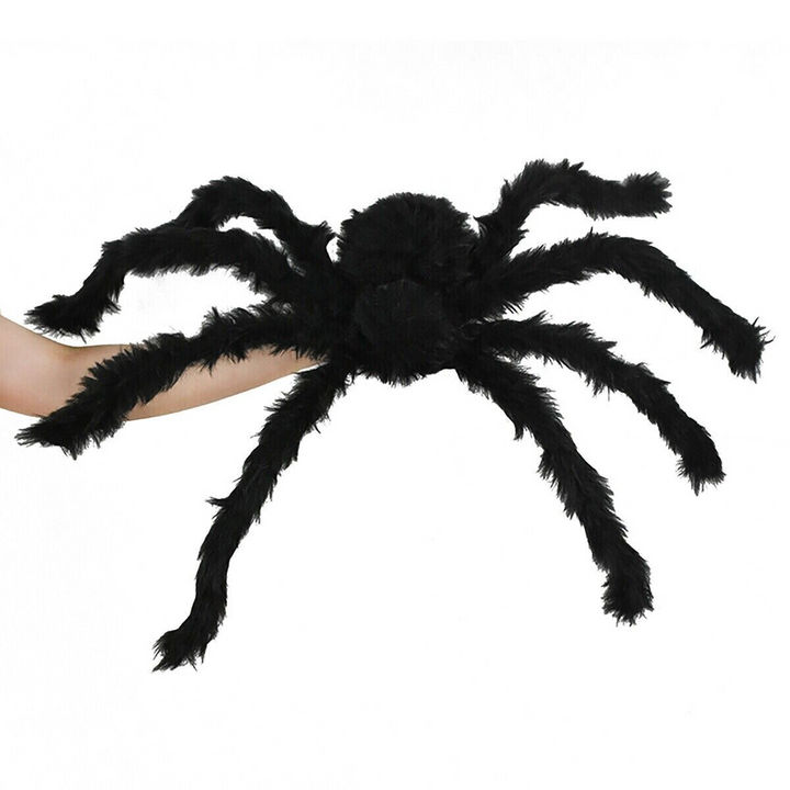 Large Black Flexible Spider Decoration