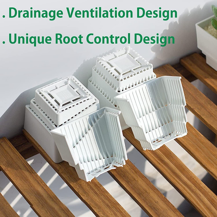 Small Indoor Square Plastic Plant Pots