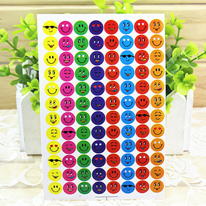 960 Childrens Face Reward Stickers