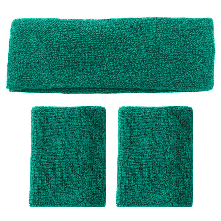Sports Sweat Band Wristband & Headband Set