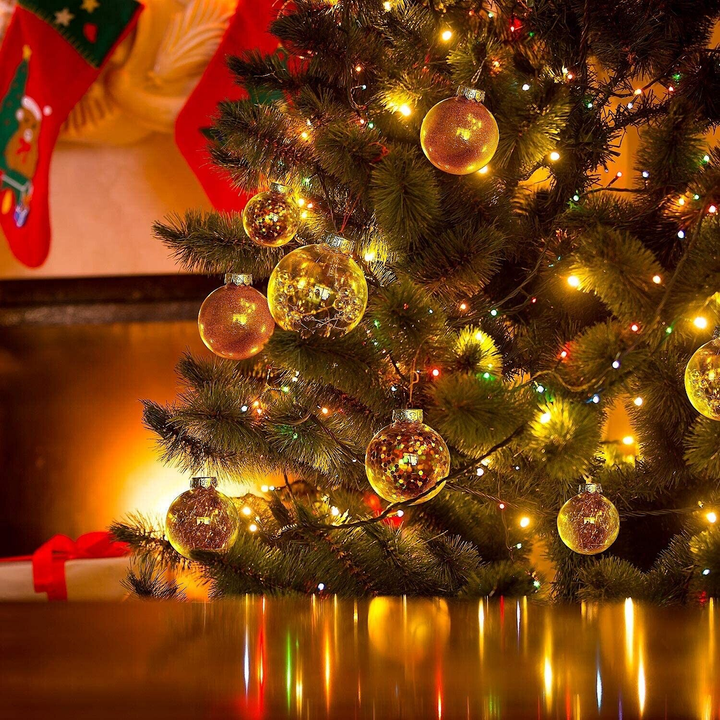 24 Christmas Tree Bauble & Star Decoration Set