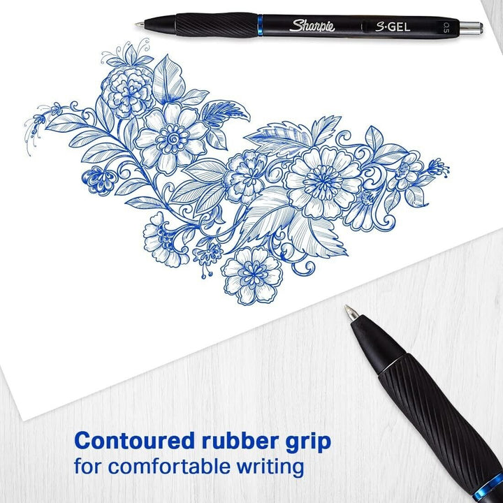 4 Blue Sharpie 0.5mm S-Gel Pens