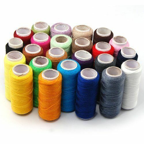 24 Coloured Sewing Thread Spools