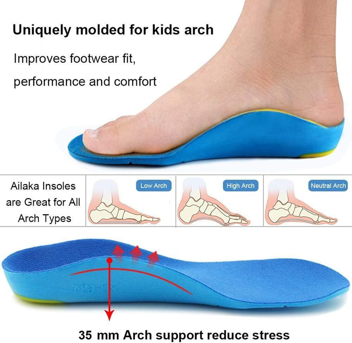 Blue Kids Orthotic Arch Support Shoe Insole