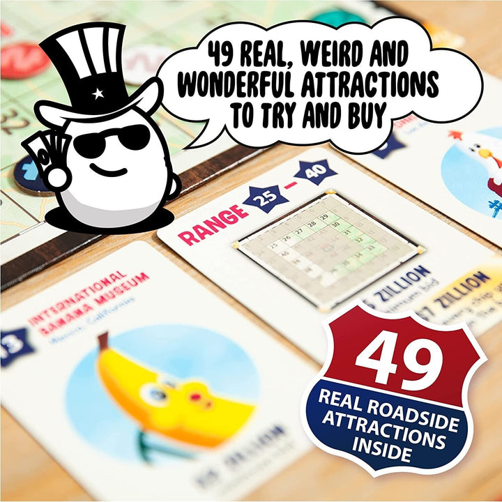 Zillionaires Road Trip USA Board Game